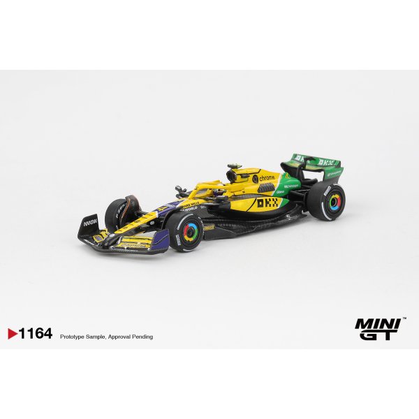 画像1: MINI GT 1/64 McLaren F1 MCL38 2024 #4 Monaco Grand Prix Lando Norris (1)
