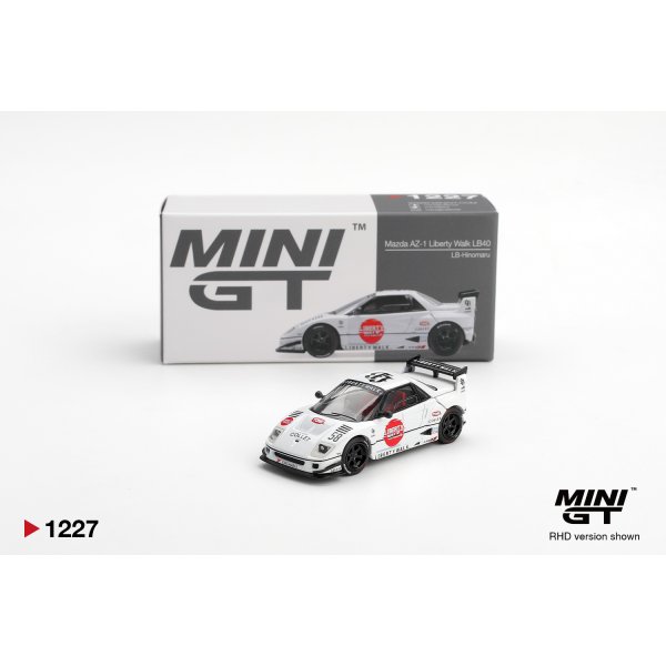 画像1: MINI GT 1/64 Mazda AZ-1 Liberty Walk LB40 LB-Hinomaru (RHD) (1)