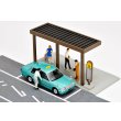 画像1: TOMYTEC 1/64 Diorama Collection #CarSnap 04c Taxi Stand (with Toyota Crown Sedan) (1)
