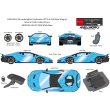 画像1: EIDOLON 1/43 Lamborghini Centenario LP770-4 2016 Rear Wing up Azzurro Pearl Limited 32 pcs. (1)