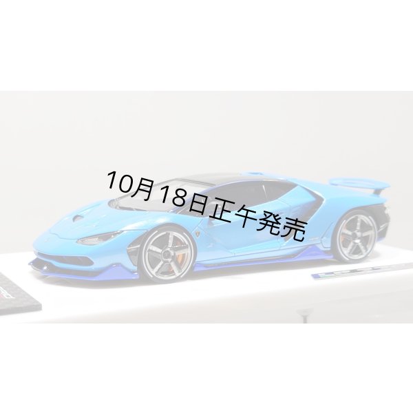 画像2: EIDOLON 1/43 Lamborghini Centenario LP770-4 2016 Rear Wing up Azzurro Pearl Limited 32 pcs. (2)