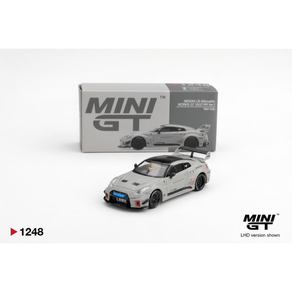 画像1: MINI GT 1/64 LB-Silhouette WORKS GT Nissan 35GT-RR Version 1 Matte Gray (RHD) (1)