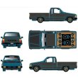 画像5: M2 Machines 1/64 1985 Toyota Truck Custom Matte Gray (5)