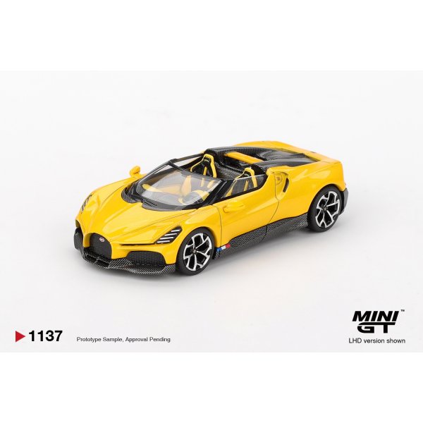 画像1: MINI GT 1/64 Bugatti W16 Mistral Yellow (LHD) (1)