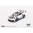 画像2: MINI GT 1/64 Porsche 911 (992) GT3 RS Weissach Package White/Indigo Blue (LHD) (2)
