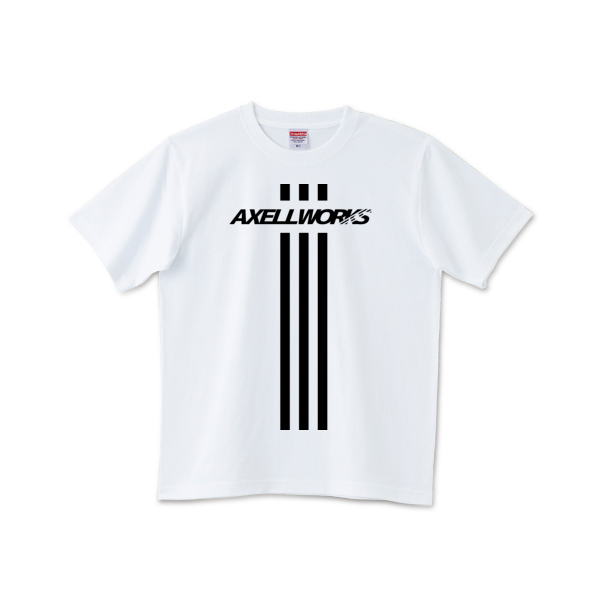 画像1: AXELLWORKS Logo&3Line Tシャツ WHITE (1)
