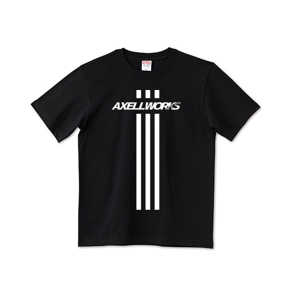 画像1: AXELLWORKS Logo&3Line Tシャツ BLACK (1)