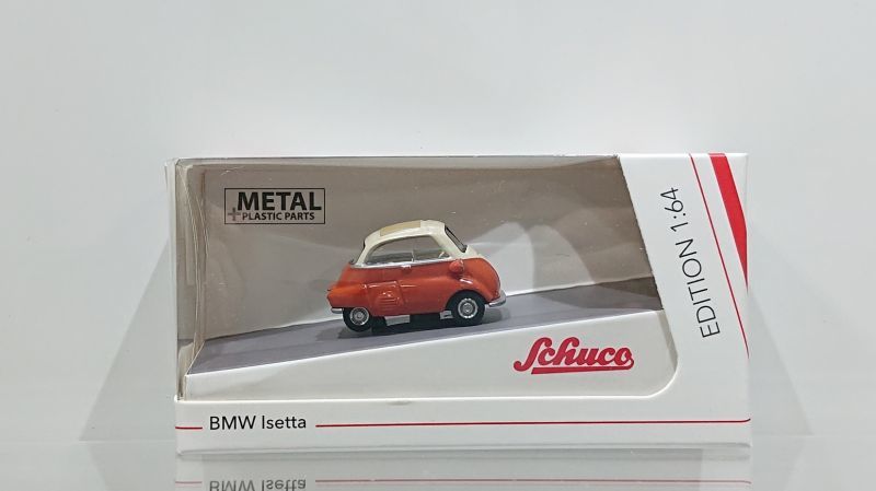 画像1: Schuco 1/64 BMW Isetta Beige/Oringe (1)