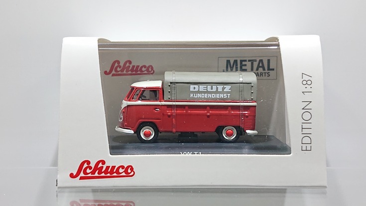 画像1: Schuco 1/87 VW T1 Pick-up Deulz Kundendienst (1)