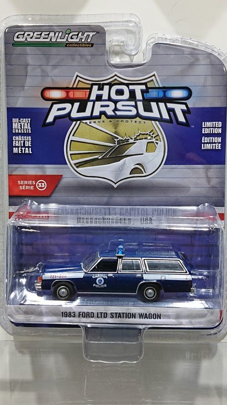 画像1: GREEN LiGHT 1/64 Hot Pursuit Series 33 '83 Ford LTD Station Wagon - United States Capitol Police (1)