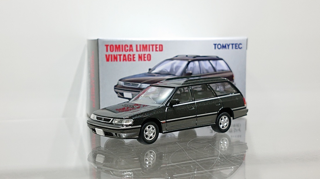 画像1: TOMYTEC 1/64 LIMITED VINTAGE NEO SUBARU Legacy Touring Wagon GT Black/Gray (1)