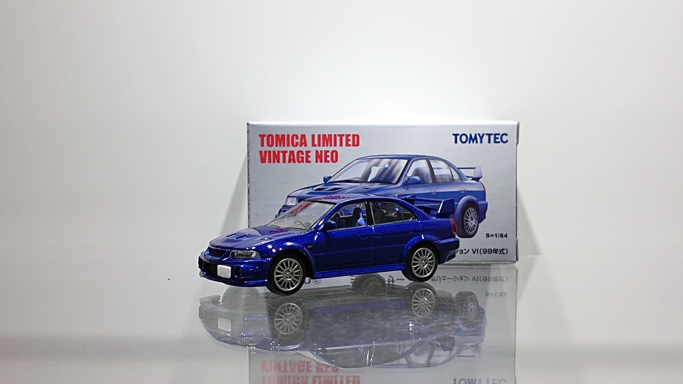 画像1: TOMYTEC 1/64 Limited Vintage NEO Mitsubishi Lancer GSR Evolution VI Dark Blue (1)