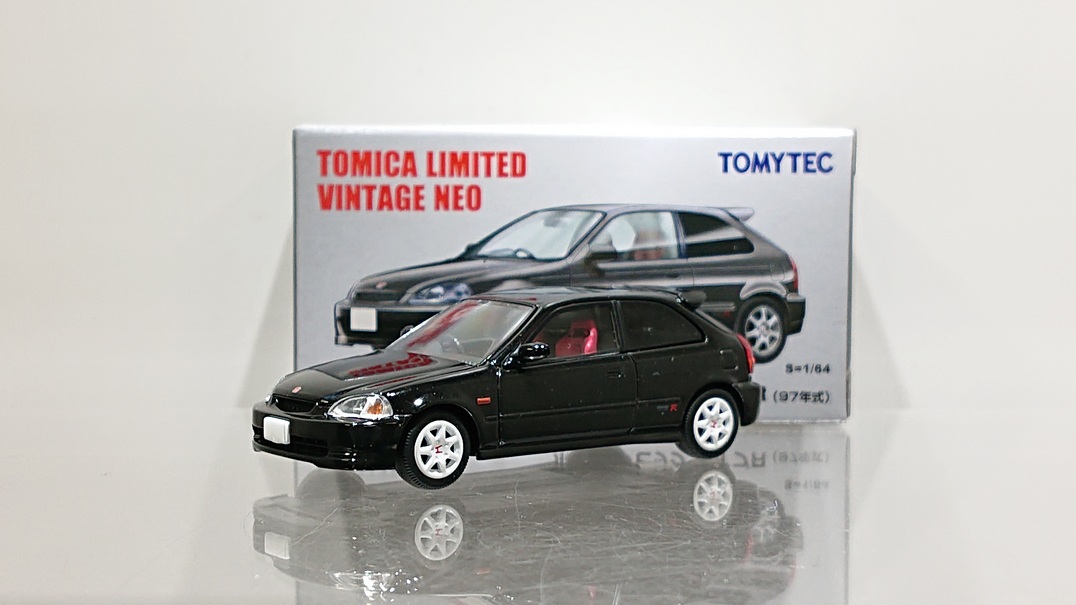 画像1: TOMYTEC 1/64 Limited Vintage NEO Honda Civic Type R '97 Black (1)