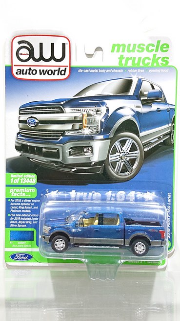 画像1: auto world 1/64 2019 Ford F-150 Blue Gene Metallic (1)