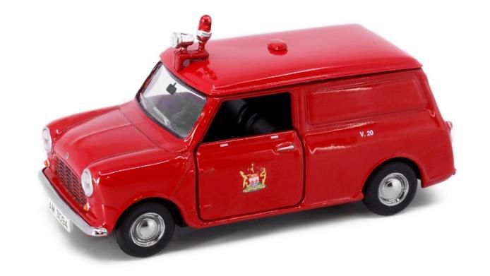 画像1: Tiny City Die-cast Model Car - Morris Mini Van Hong Kong Fire Department (1)