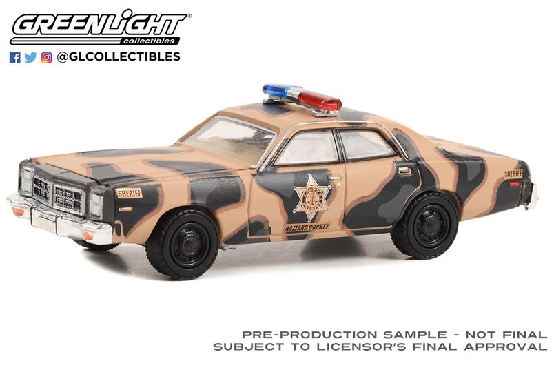 画像1: GREEN LiGHT EXCLUSIVE 1/64 1978 Dodge Monaco - Hazzard County Camouflage Sheriff (1)