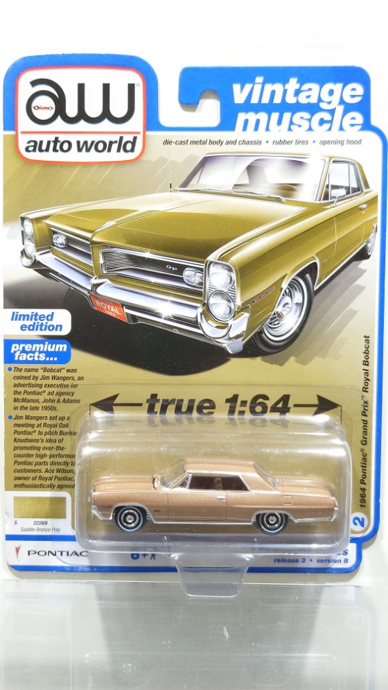 画像1: auto world 1/64 1964 Pontiac Grand Prix Royal Bobcat Saddle Bronze (1)
