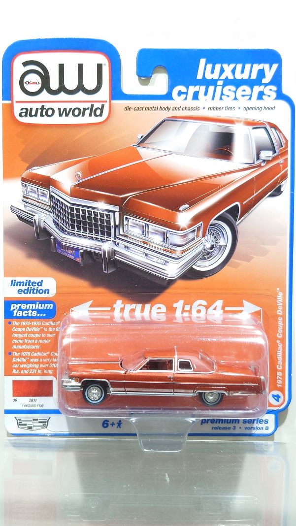 画像1: auto world 1/64 1976 Cadillac Coupe Devil Firethorn (1)
