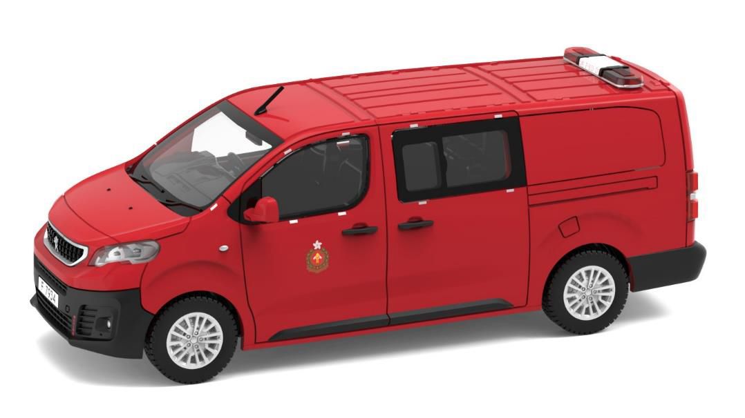 画像1: Tiny City No.56 Peugeot Expert Hong Kong Fire Department (F7934) (1)