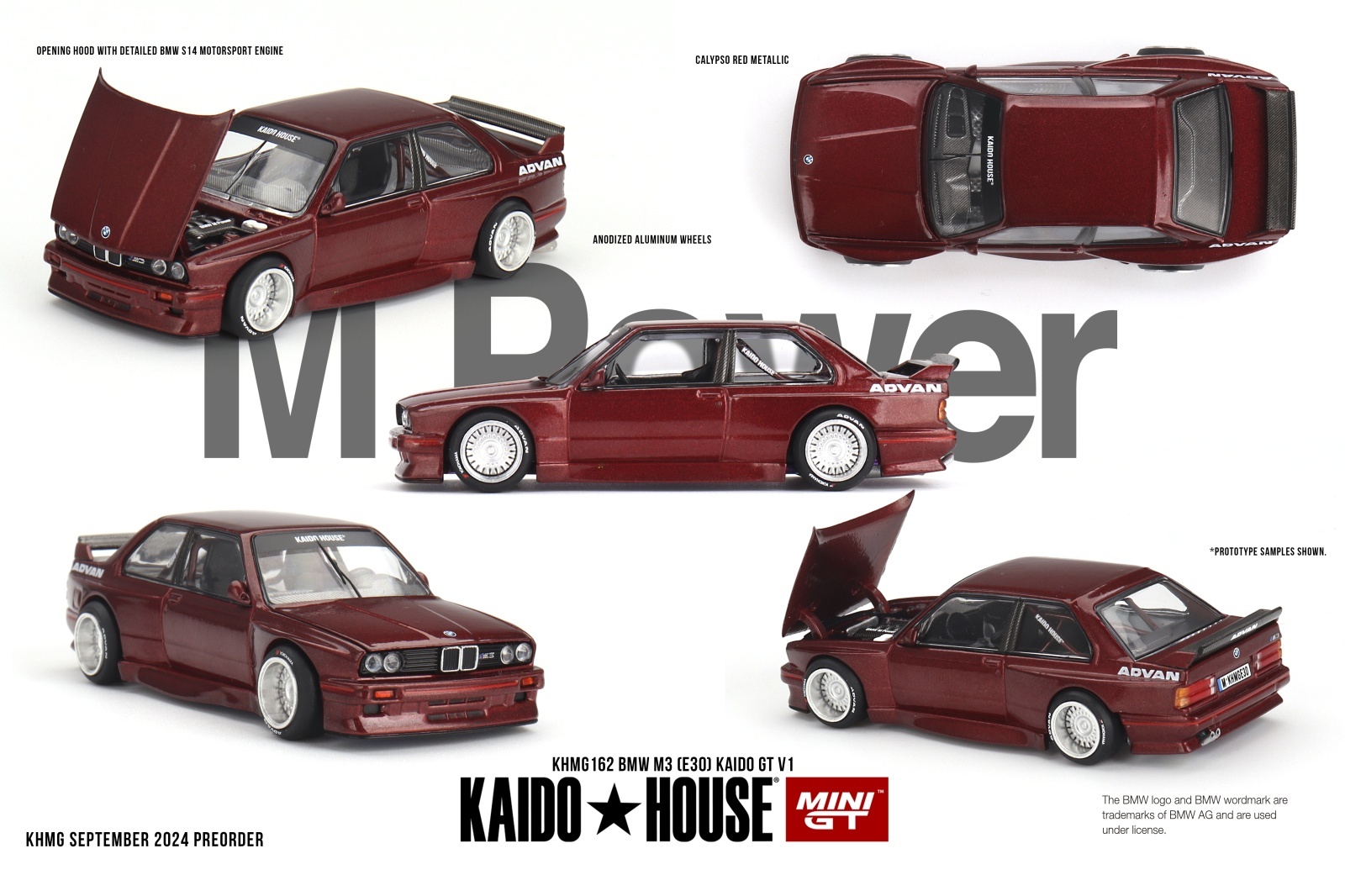 画像1: MINI GT 1/64 BMW M3 E30 Kaido GT V1 (LHD) (1)