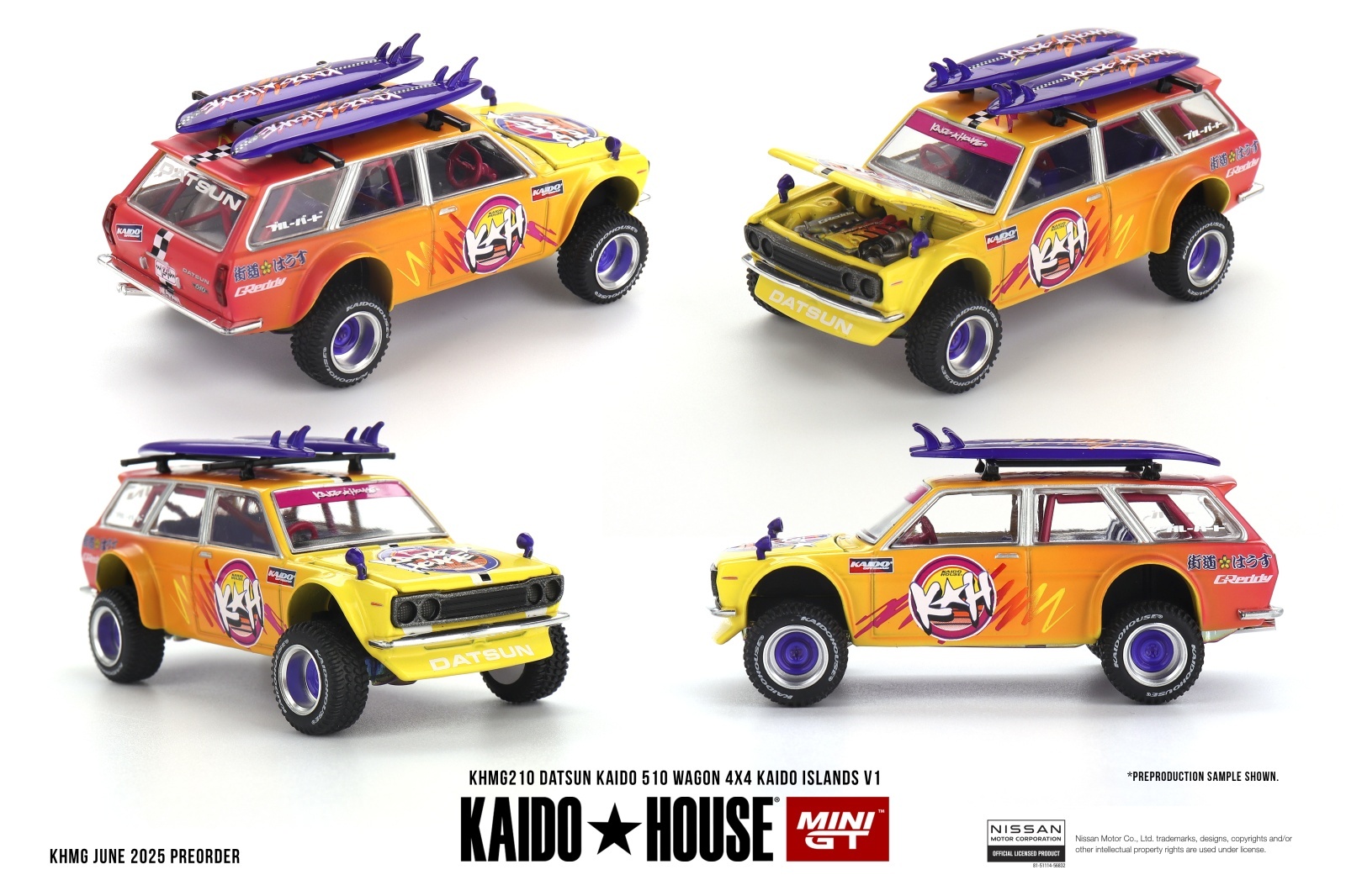 画像1: KAIDO HOUSE x MINI GT 1/64 Datsun 510 Wagon 4x4 Kaido ISLANDS V1 (RHD) (1)