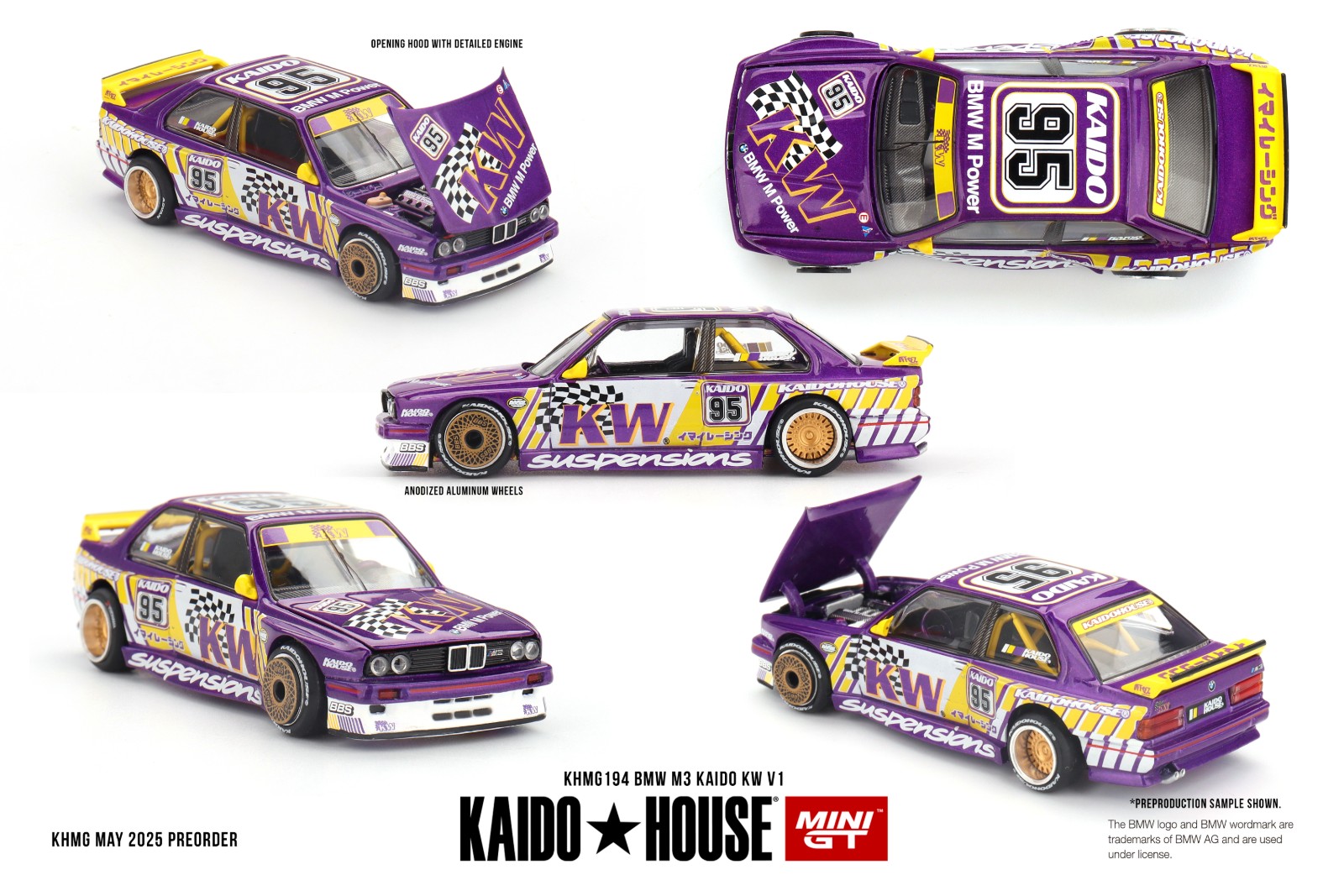 画像1: KAIDO HOUSE x MINI GT 1/64 BMW M3 KAIDO KW V1 (LHD) (1)