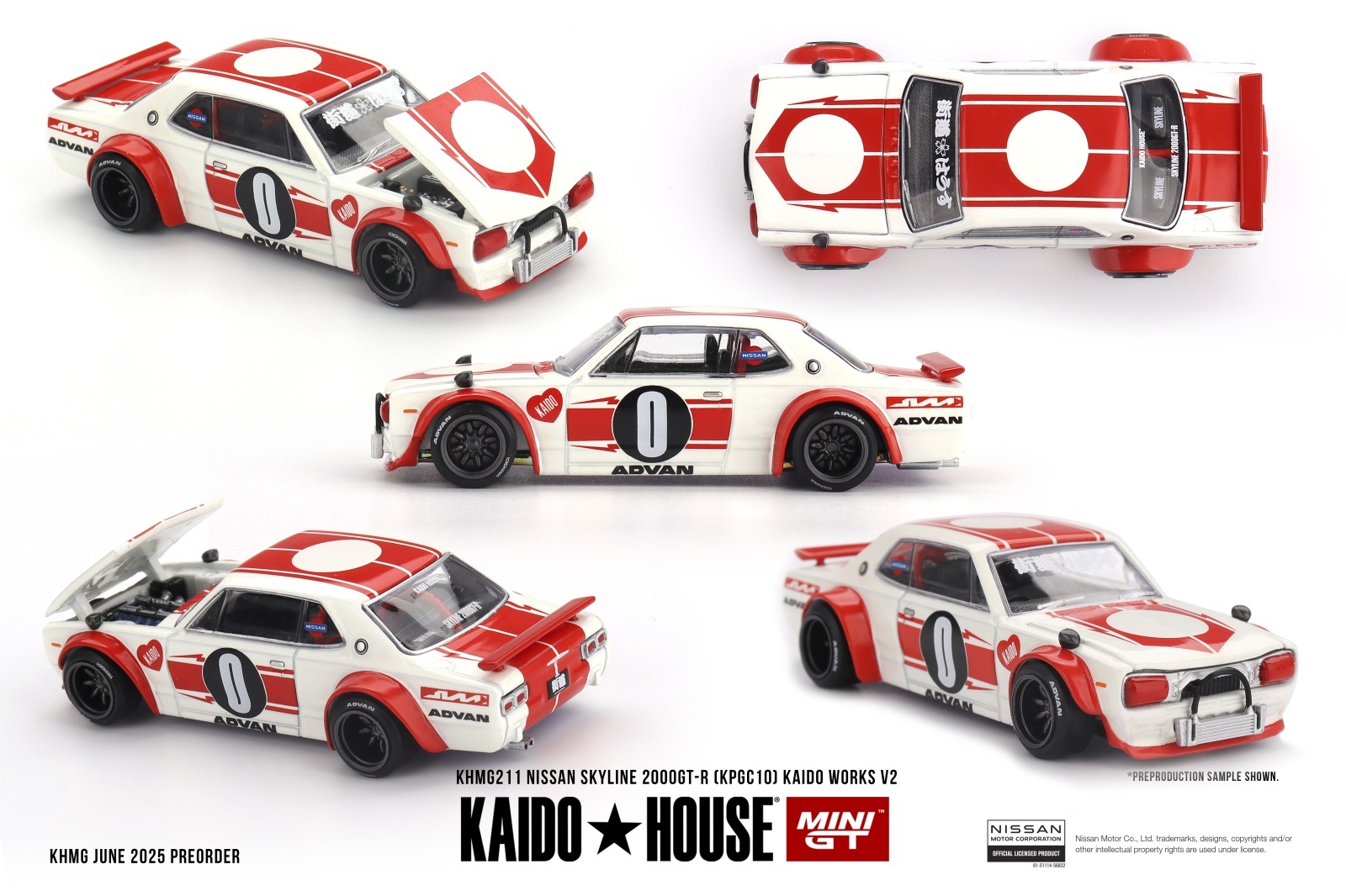 画像1: KAIDO HOUSE x Mini GT 1/64 Nissan Skyline 2000GT-R (KPGC10) Kaido Works V2 (RHD) (1)