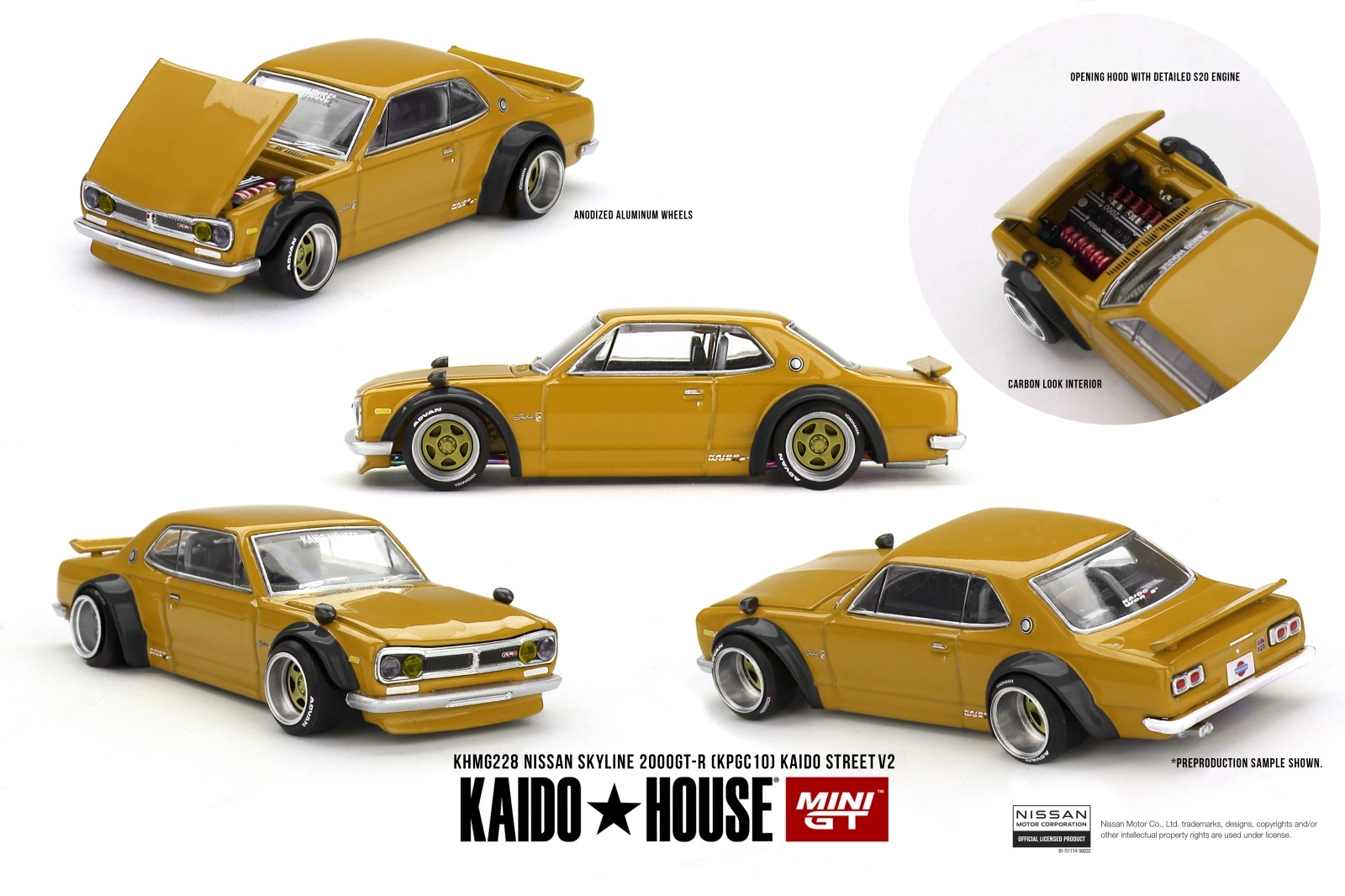 画像1: MINI GT 1/64 Nissan Skyline 2000GT-R (KPGC10) Kaido Street V2 (RHD) (1)