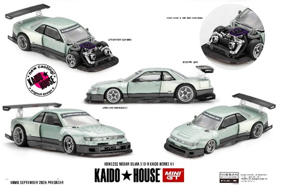 画像1: MINI GT 1/64 Nissan Silvia S13-R KAIDO WORKS V1 (RHD) (1)