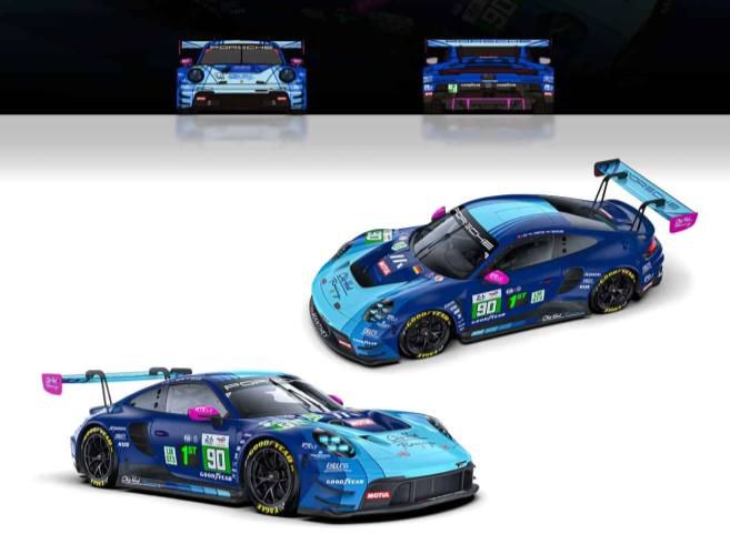 画像1: Trends Hobby 1/64 Porsche 911 GT3 R LeMan 24H 2025 #90 (1)